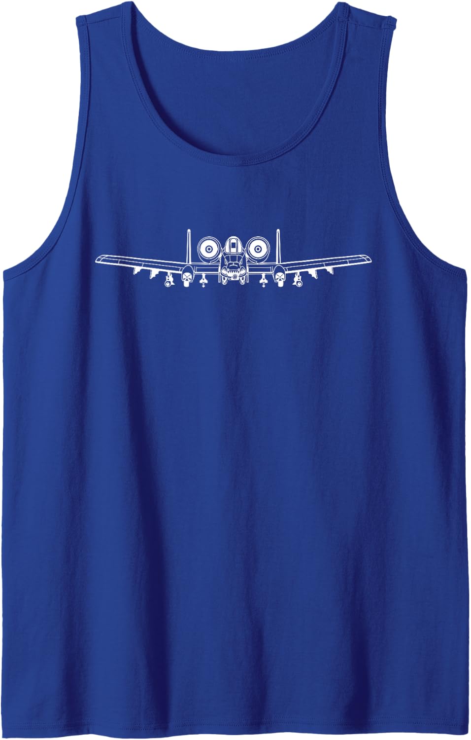A-10 Warthog Tee Sleeveless Tank Top - Royal Blue