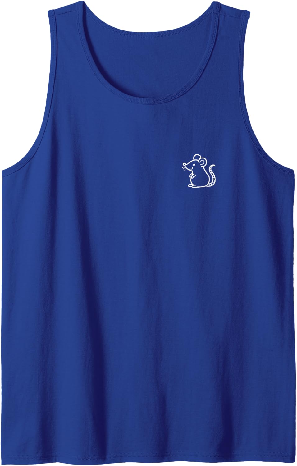 Rat Cute Halloween Kawaii Line Art Simple Sleeveless Tank Top - Royal Blue