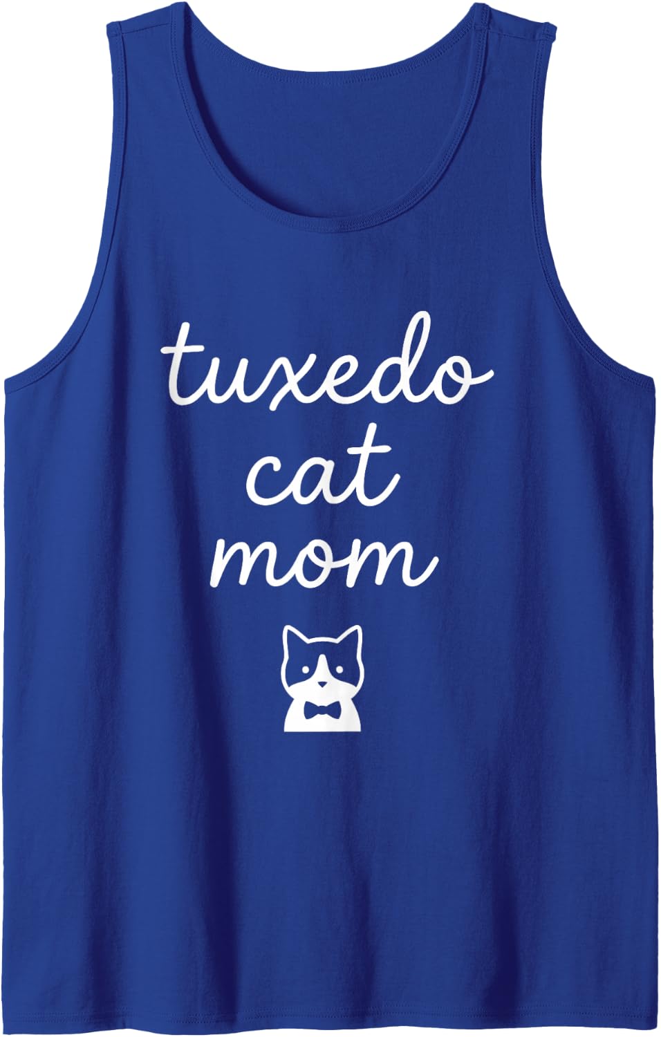 Tuxedo Cat Mom Pet Feline Owner Sleeveless Tank Top - Royal Blue