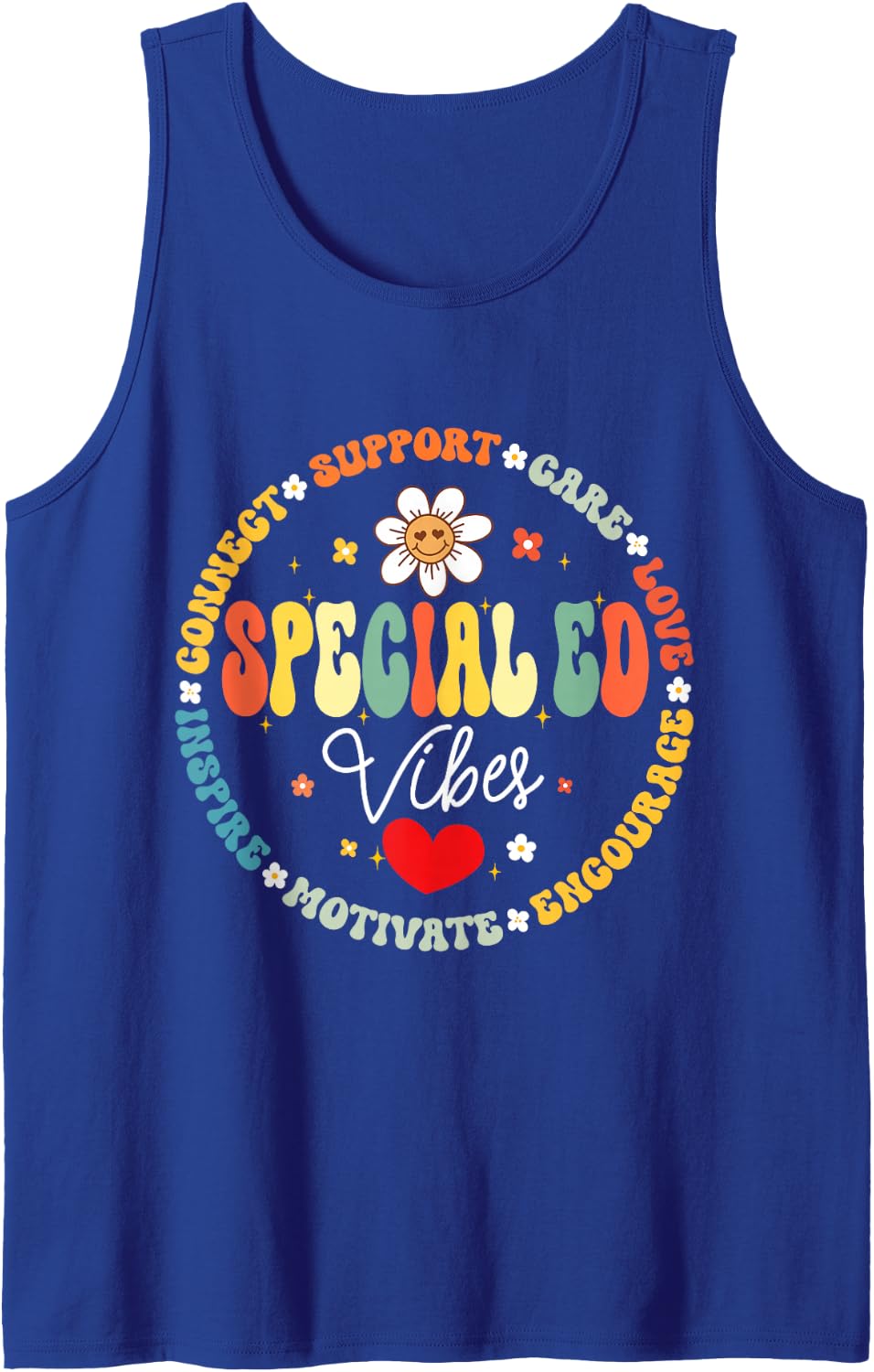 Special Education Teacher Special ED Vibes Life SPED Sleeveless Tank Top - Royal Blue