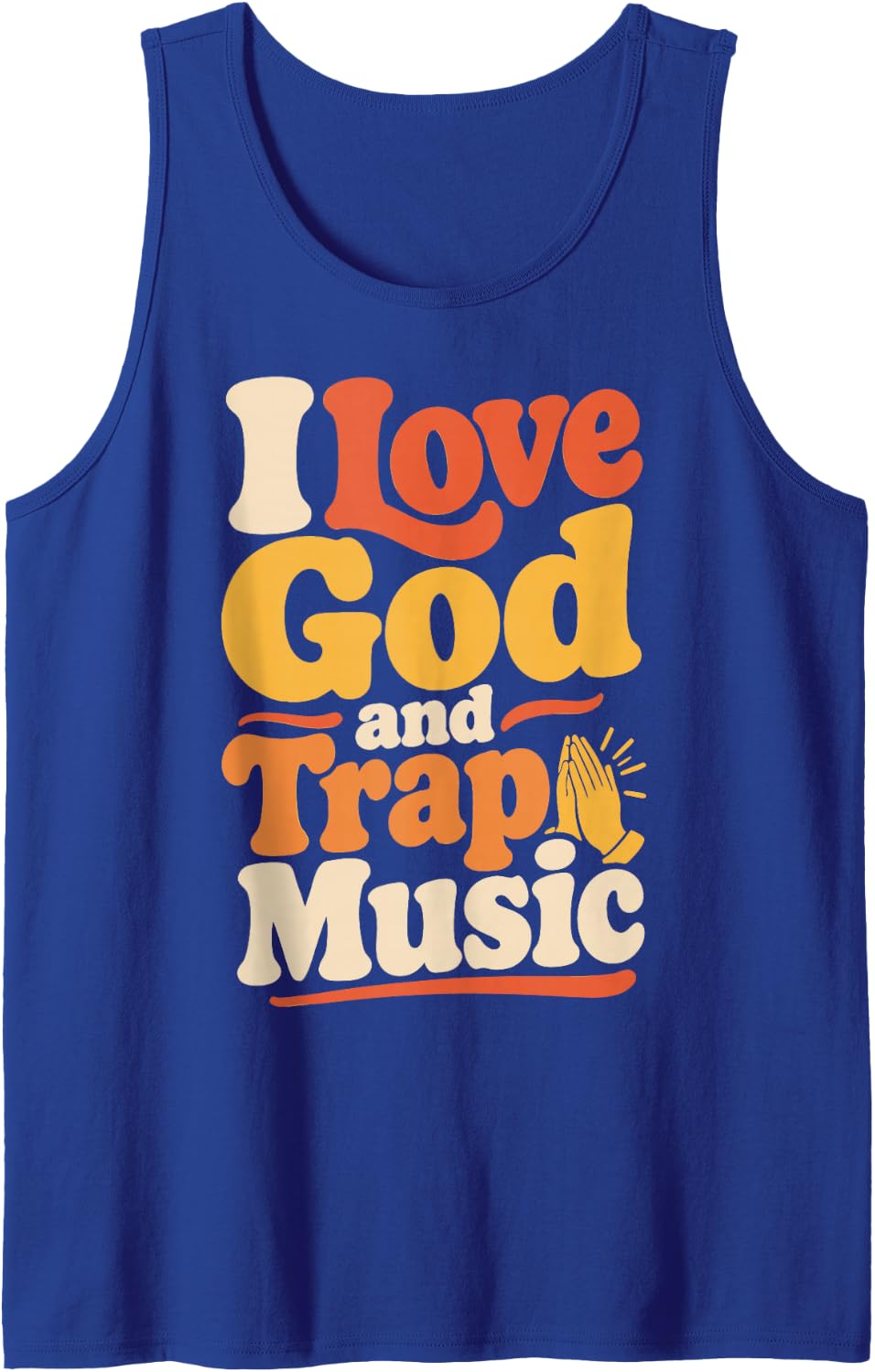 Retro Trap Music Sleeveless Tank Top - Royal Blue