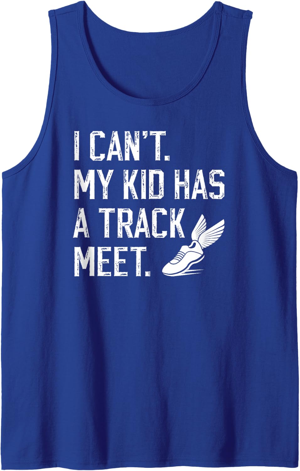 Men's Track Meet Track and Field Dad of A Track and Field Athlete Sleeveless Tank Top - Royal Blue