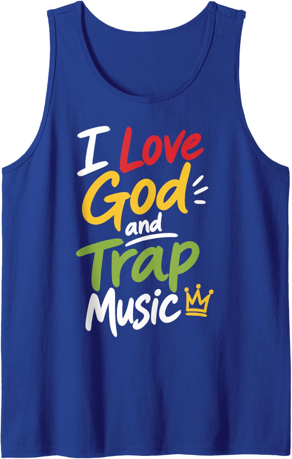 Trap Music Sleeveless Tank Top - Royal Blue