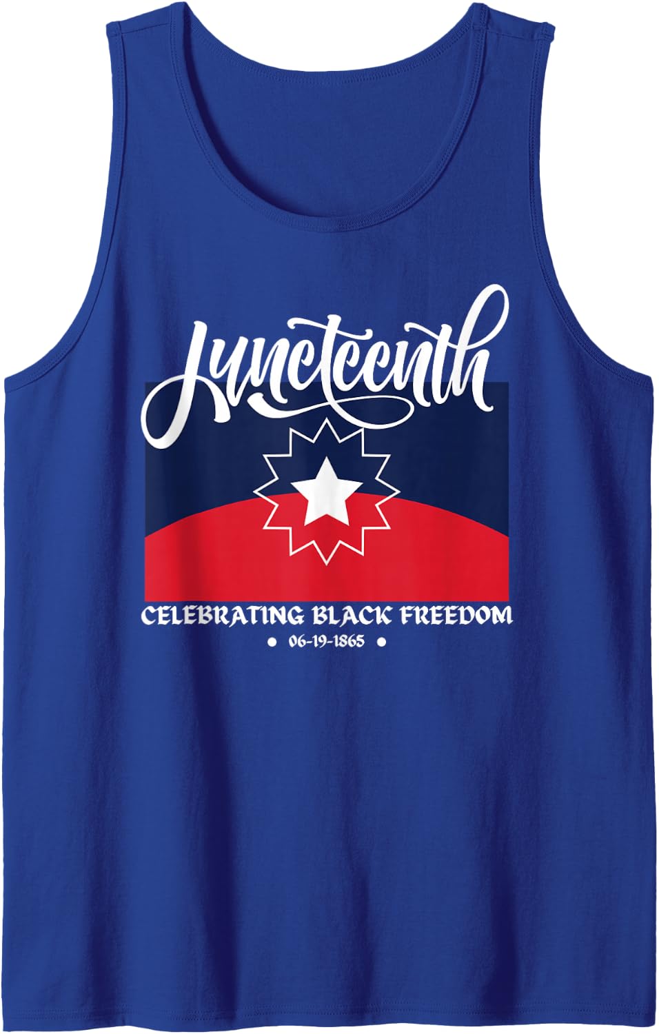 JUNETEENTH Celebrate Black Freedom Day Flag Apparel Tank Top - Royal Blue