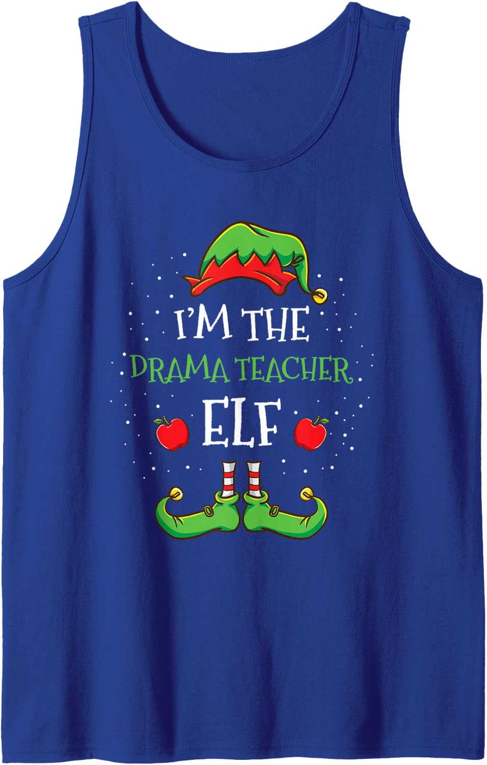 Im The Drama Teacher Elf Christmas Tank Top - Royal Blue
