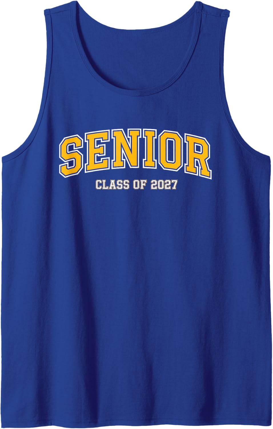 Senior Class of 2027 Varsity Graduation High School Sleeveless Tank Top - Royal Blue
