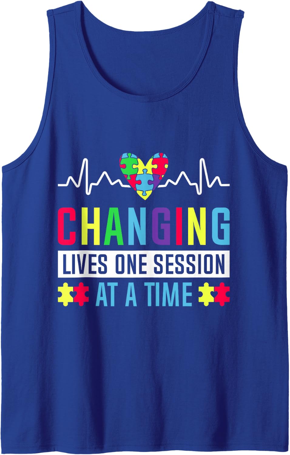 Changing Lives One Session At A Time Sleeveless Tank Top - Royal Blue