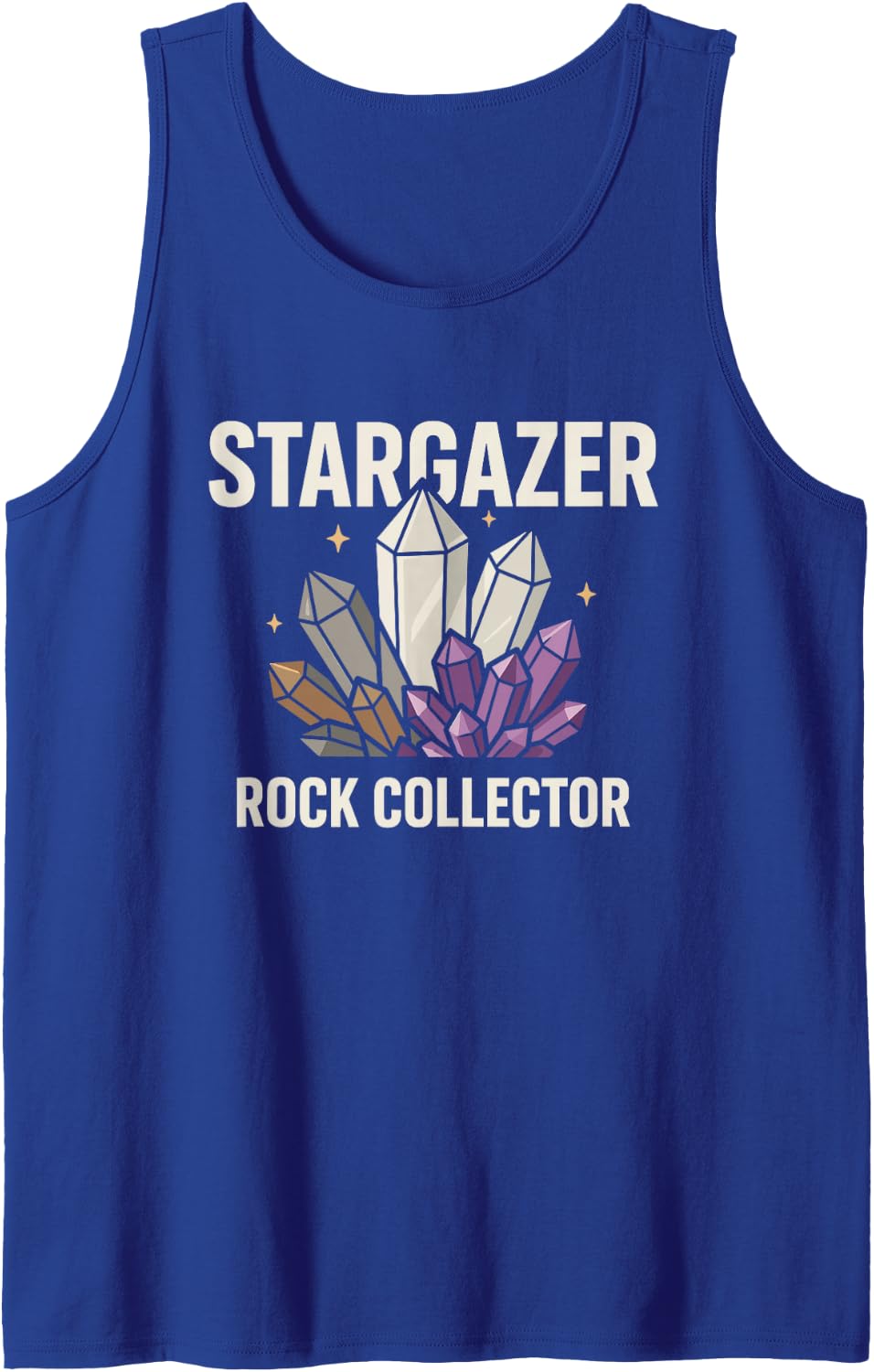 Stargazer Rock Collector - Rock Collector Geode Sleeveless Tank Top - Royal Blue