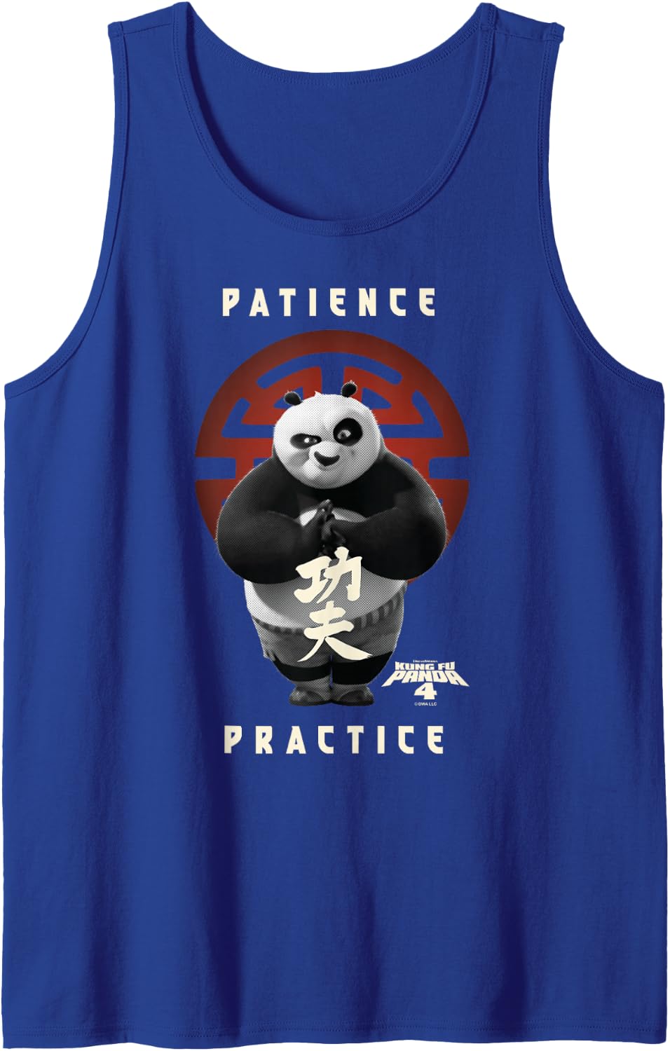 Kung Fu Panda 4 Patience Practice Master Po Portrait Tank Top - Royal Blue
