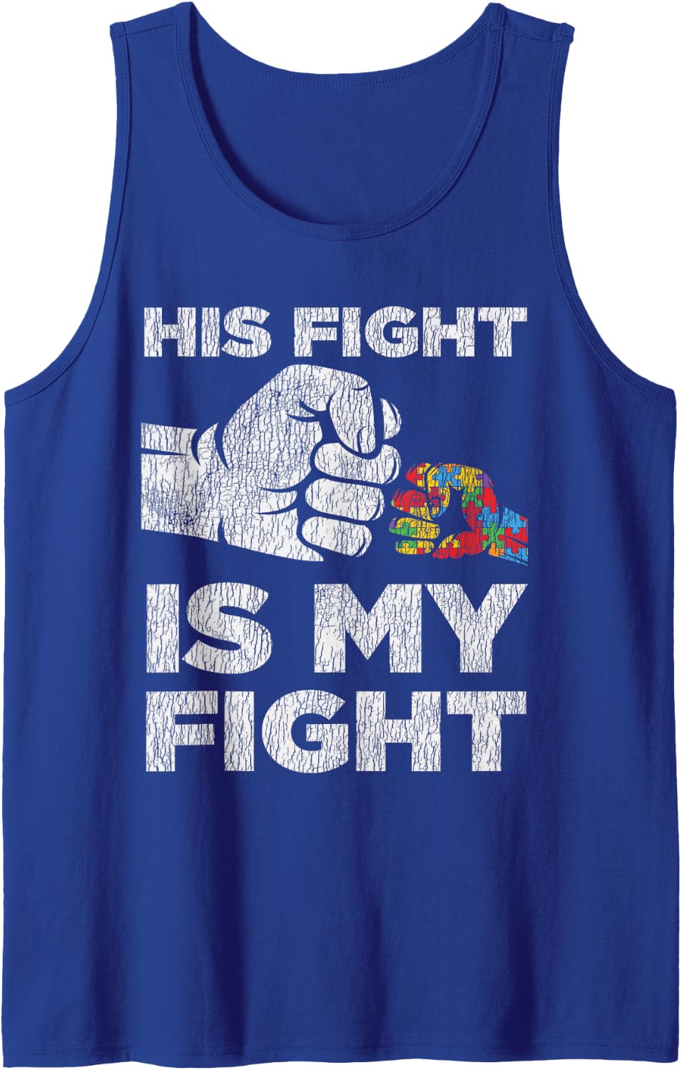 Autism Awareness Mom Dad Parents Autistic Kids Awareness Tank Top - Royal Blue
