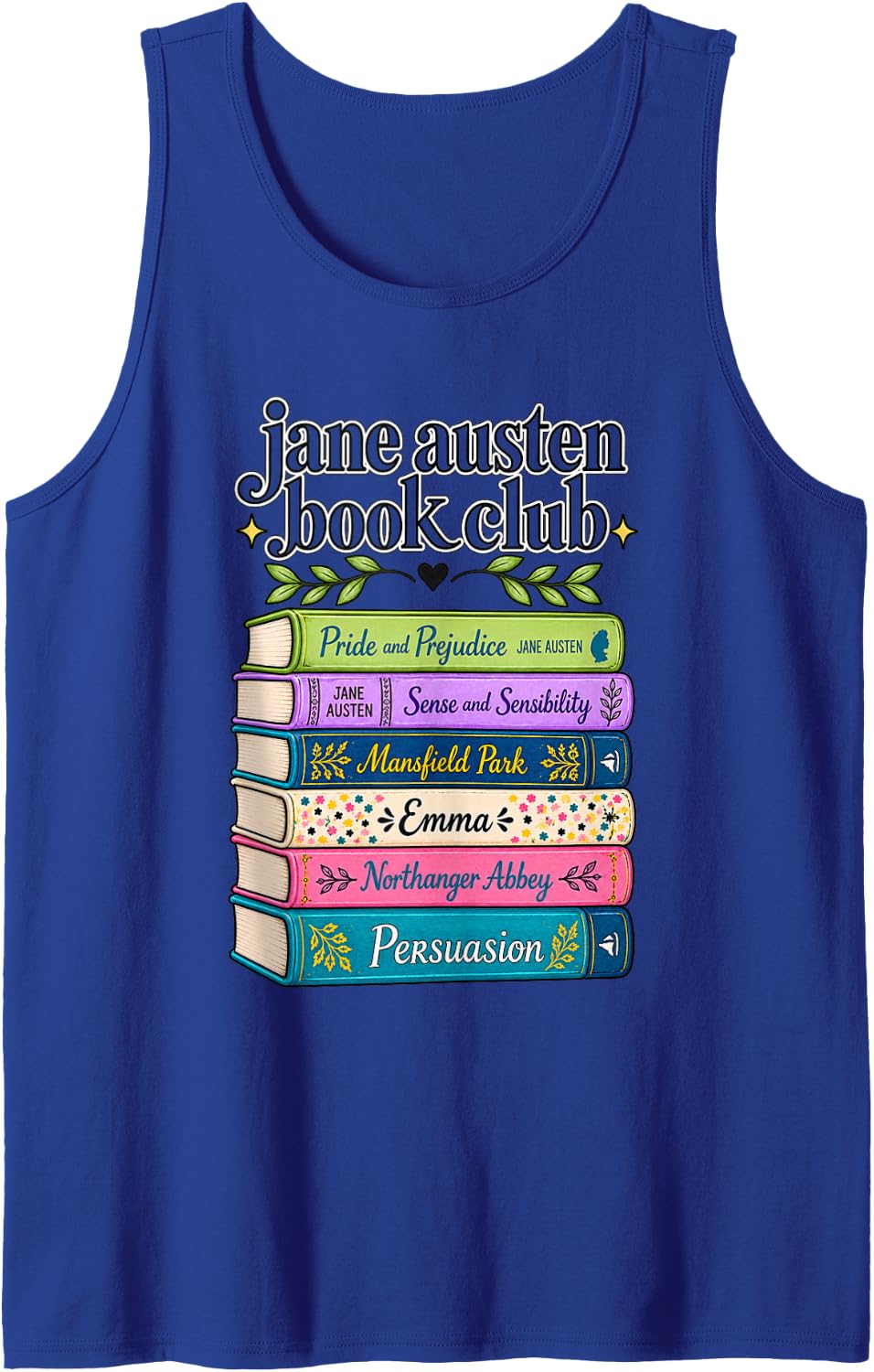Classic Literature Novel Collection for Avid Readers Sleeveless Tank Top - Royal Blue