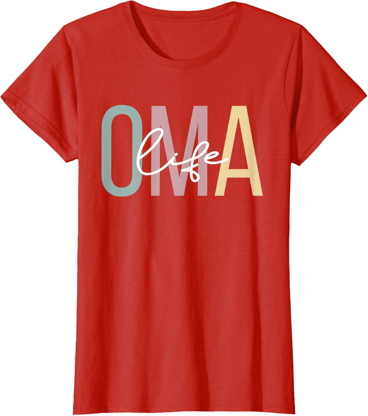 Oma Life Oma Grandma Boho Oma Grandmother T-Shirt - Red
