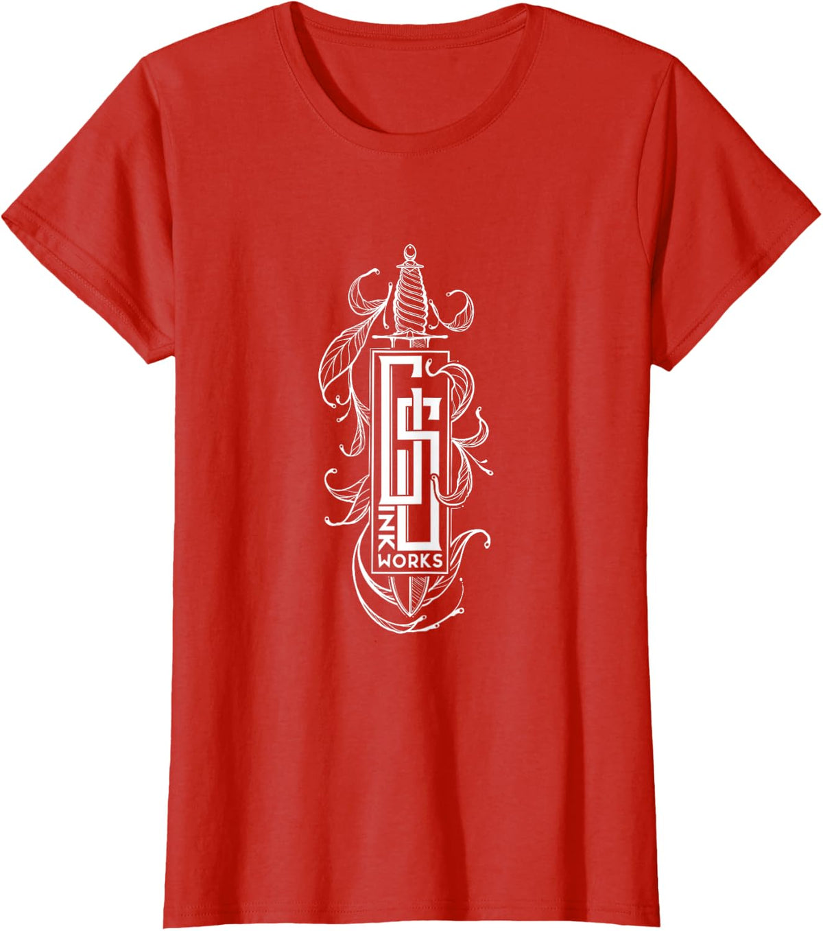 Cs Ink works Logo T-Shirt - Red
