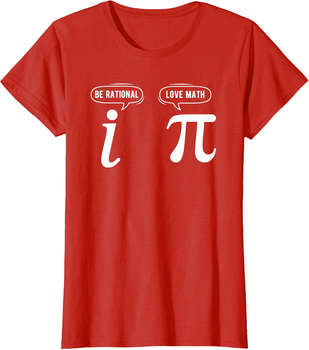 Math Teacher Pi Be Rational Love Math Back to School T-Shirt - Red