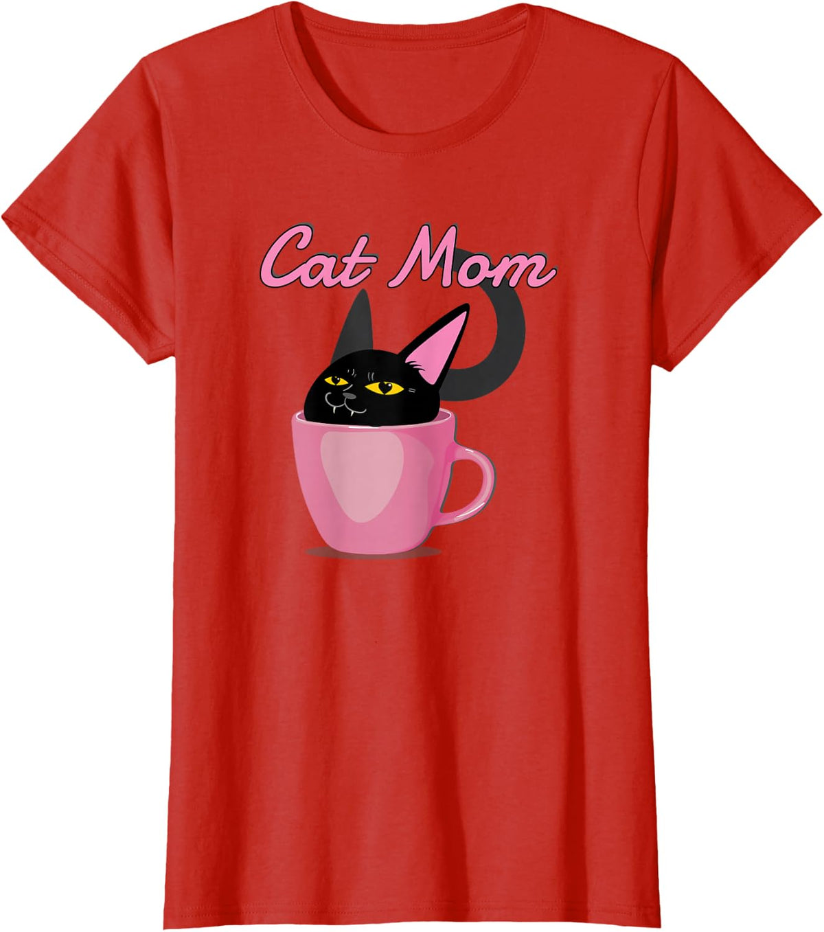 Cat Mom Shirt for Cat Lovers Mother's Day T-Shirt - Red