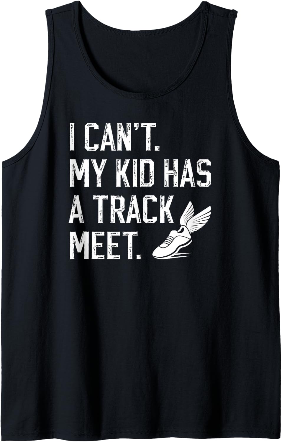 Men's Track Meet Track and Field Dad of A Track and Field Athlete Sleeveless Tank Top - Black