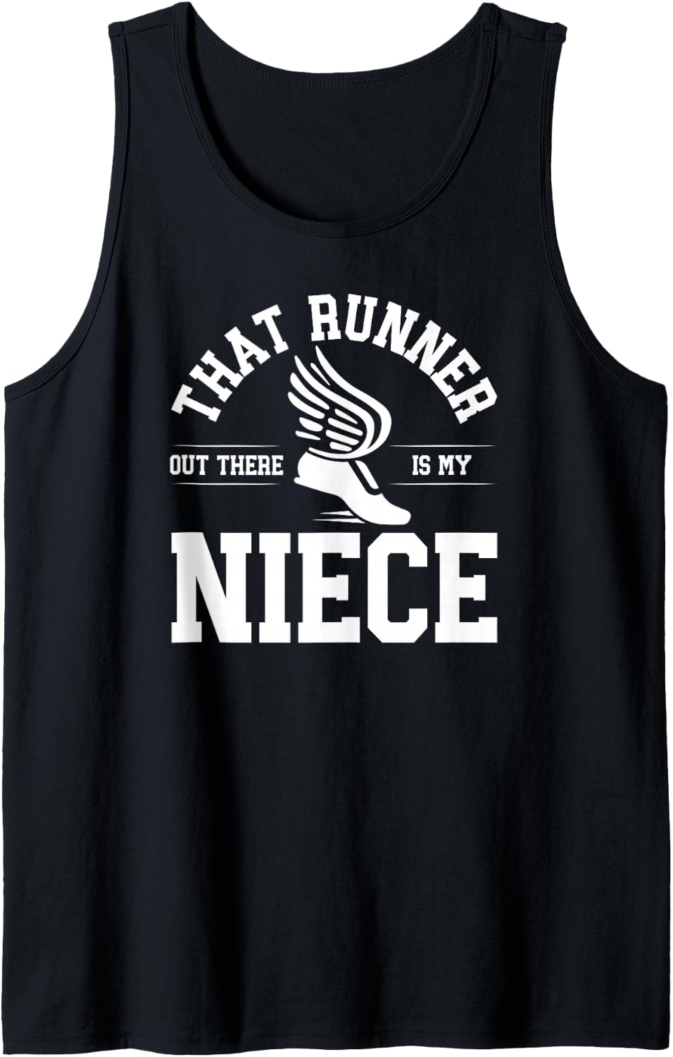 Men's Proud Track and Field Uncle of A Track and Field Athlete Sleeveless Tank Top - Black