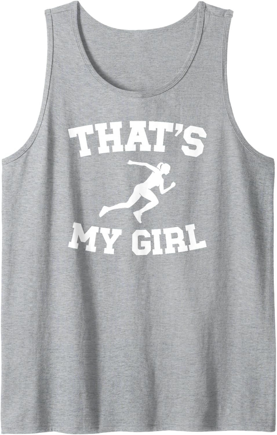 Men's Track Dad of A Track and Field Athlete Proud Track Father Sleeveless Tank Top - Heather Grey