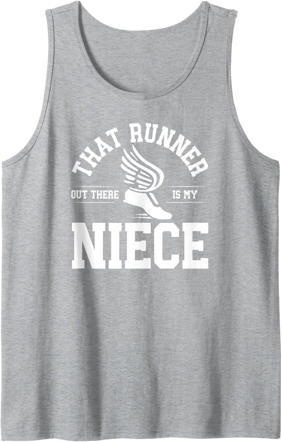 Men's Proud Track and Field Uncle of A Track and Field Athlete Sleeveless Tank Top - Heather Grey