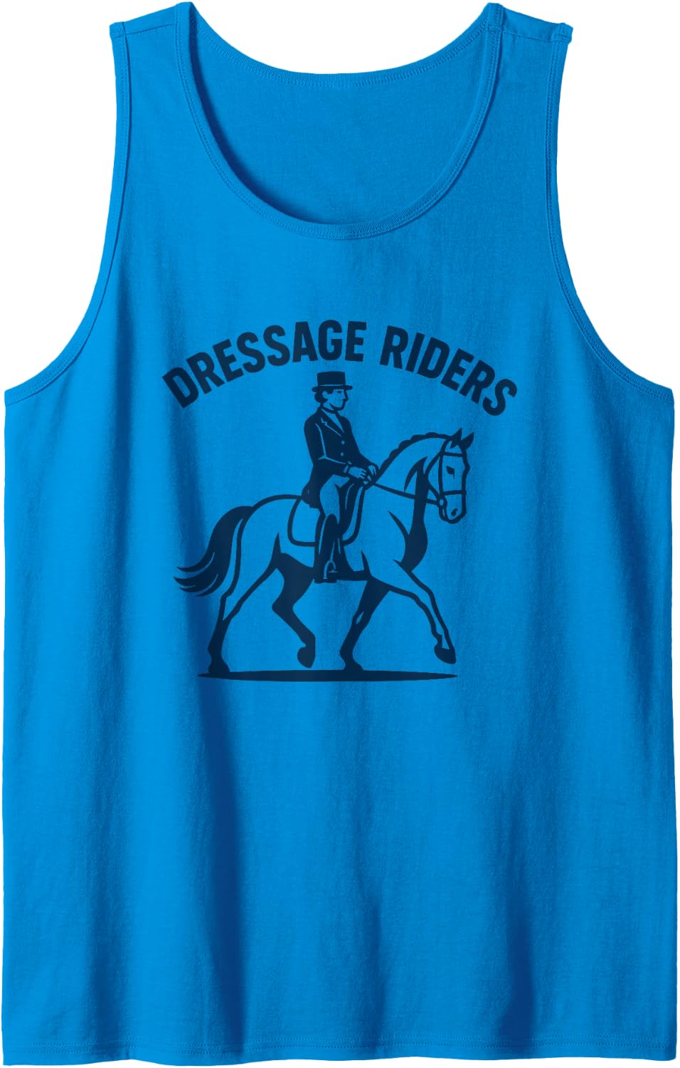 Horseback Dressage Rider Silhouette for Riders Tank Top - Sapphire Blue