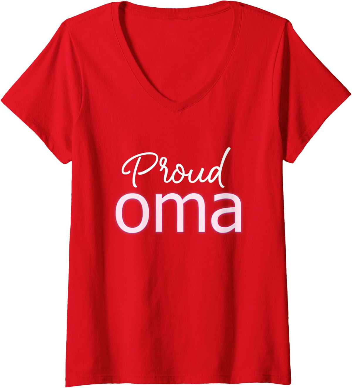Women's Proud Oma Shirt Deutschland Deutsche German Grandma V-Neck T-Shirt - Red
