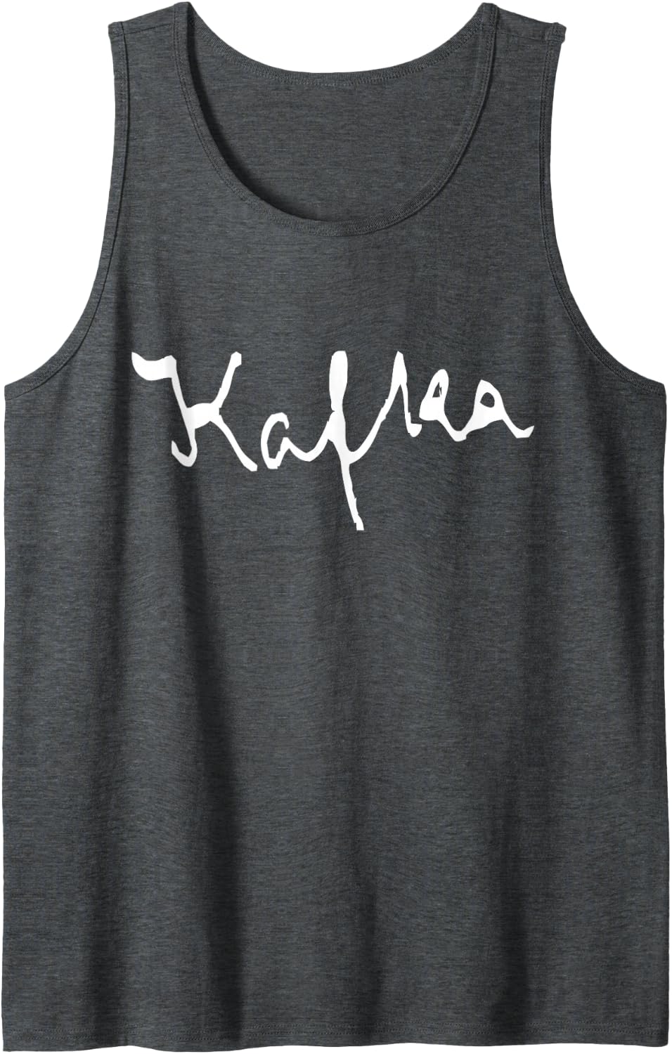 Franz Kafka Signature Retro Literature Metamorphosis Writer Tank Top - Dark Heather Grey