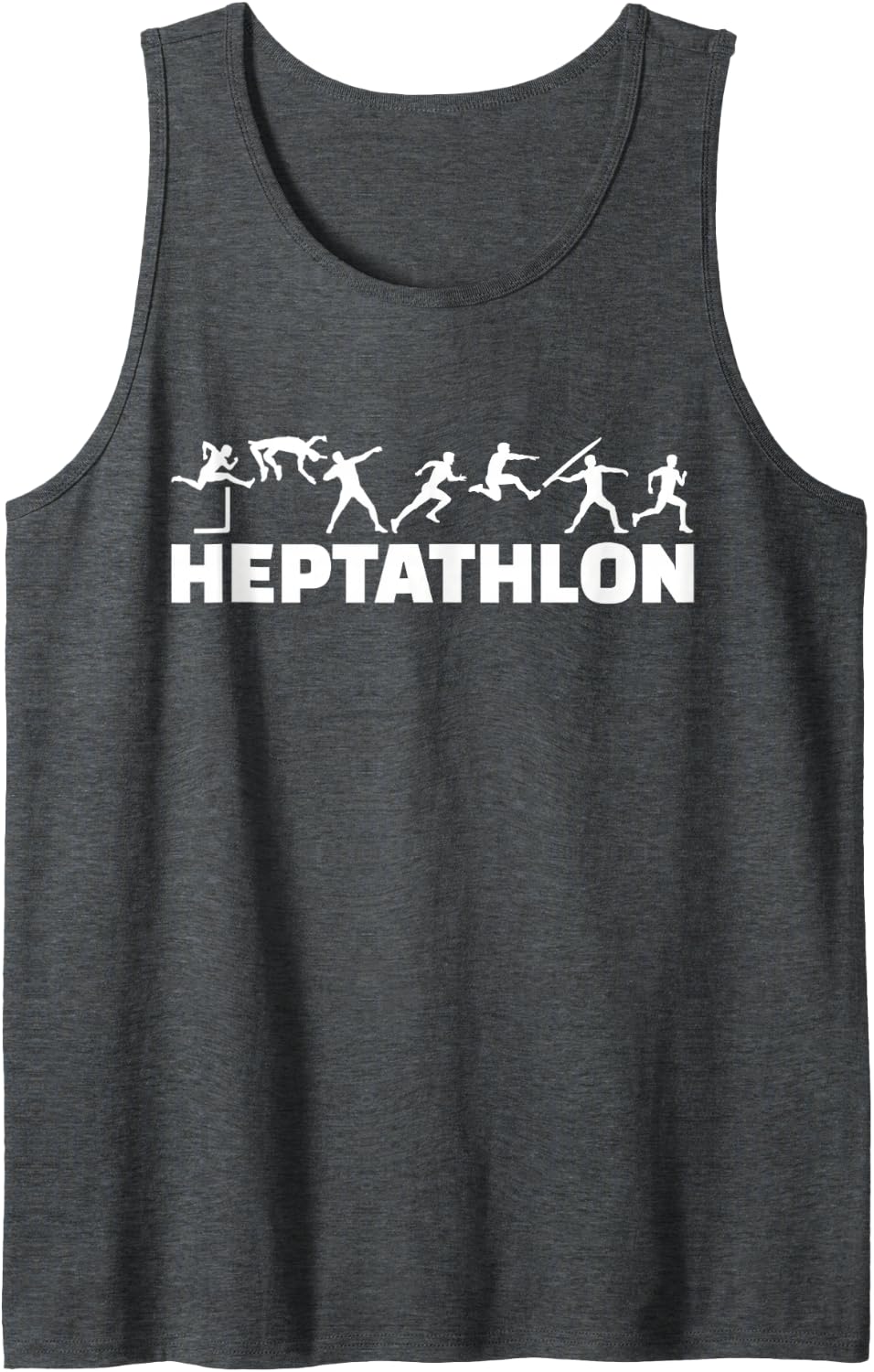 Heptathlon athlete Tank Top - Dark Heather Grey