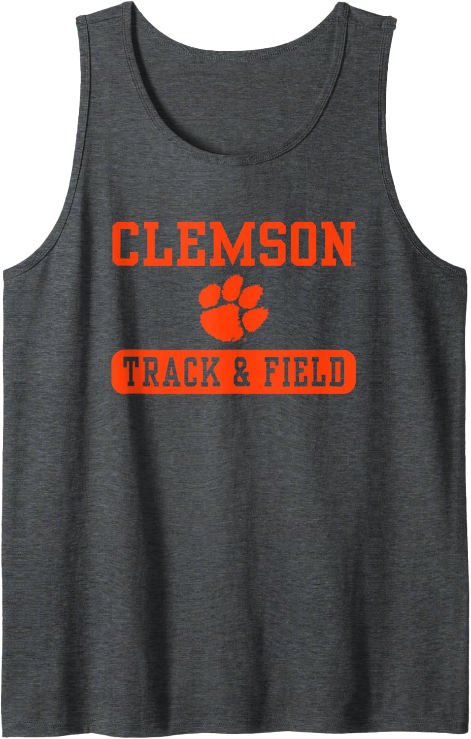 Clemson Tigers Track & Field Officially Licensed Tank Top - Dark Heather Grey
