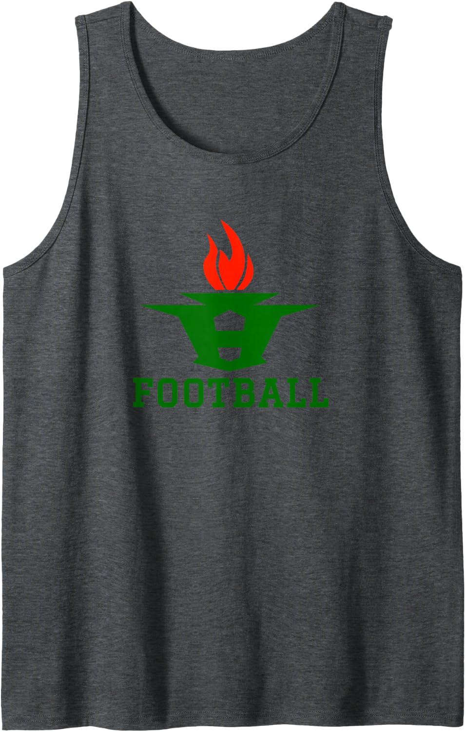 Huron River Rats Football Sleeveless Tank Top - Dark Heather Grey