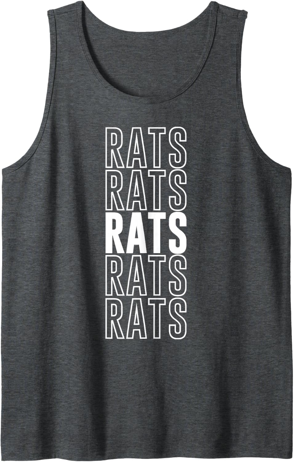 Rats Sleeveless Tank Top - Dark Heather Grey