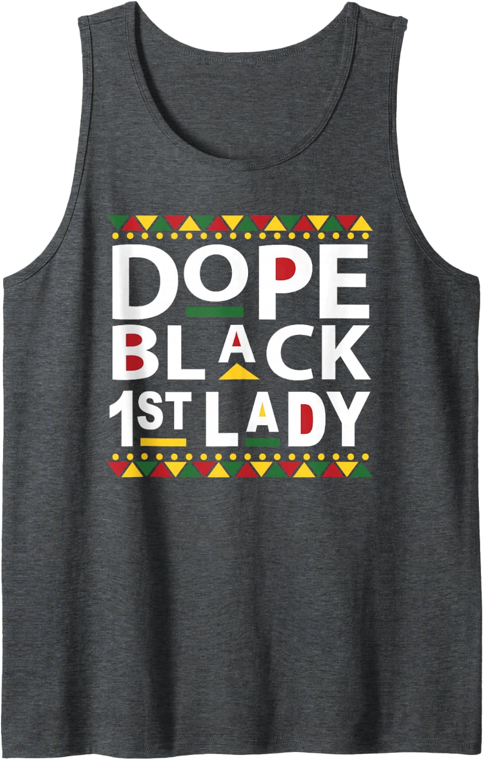 Black Pastor's Wife First Lady Black History Month Gift Sleeveless Tank Top - Dark Heather Grey