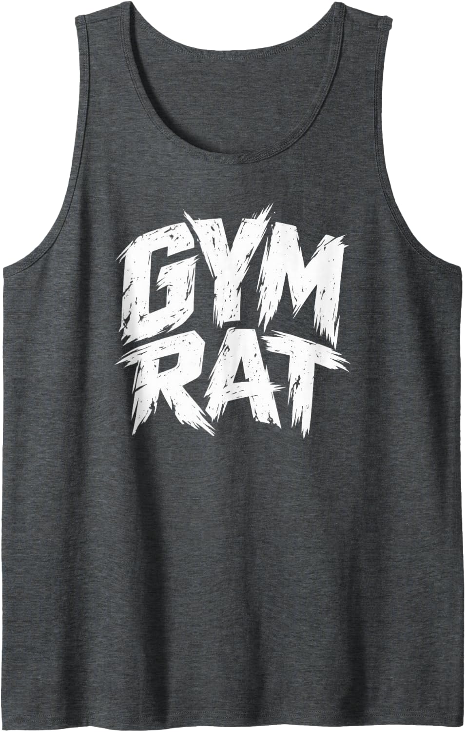 Gym Rat Men Essential Clothes Hustle Gym Sleeveless Tank Top - Dark Heather Grey