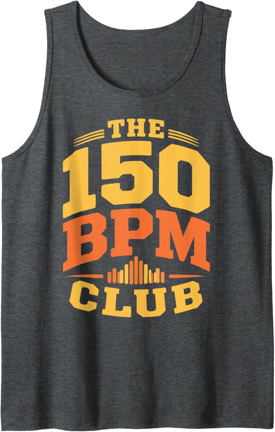 150BPM Trap Music Beats Sleeveless Tank Top - Dark Heather Grey