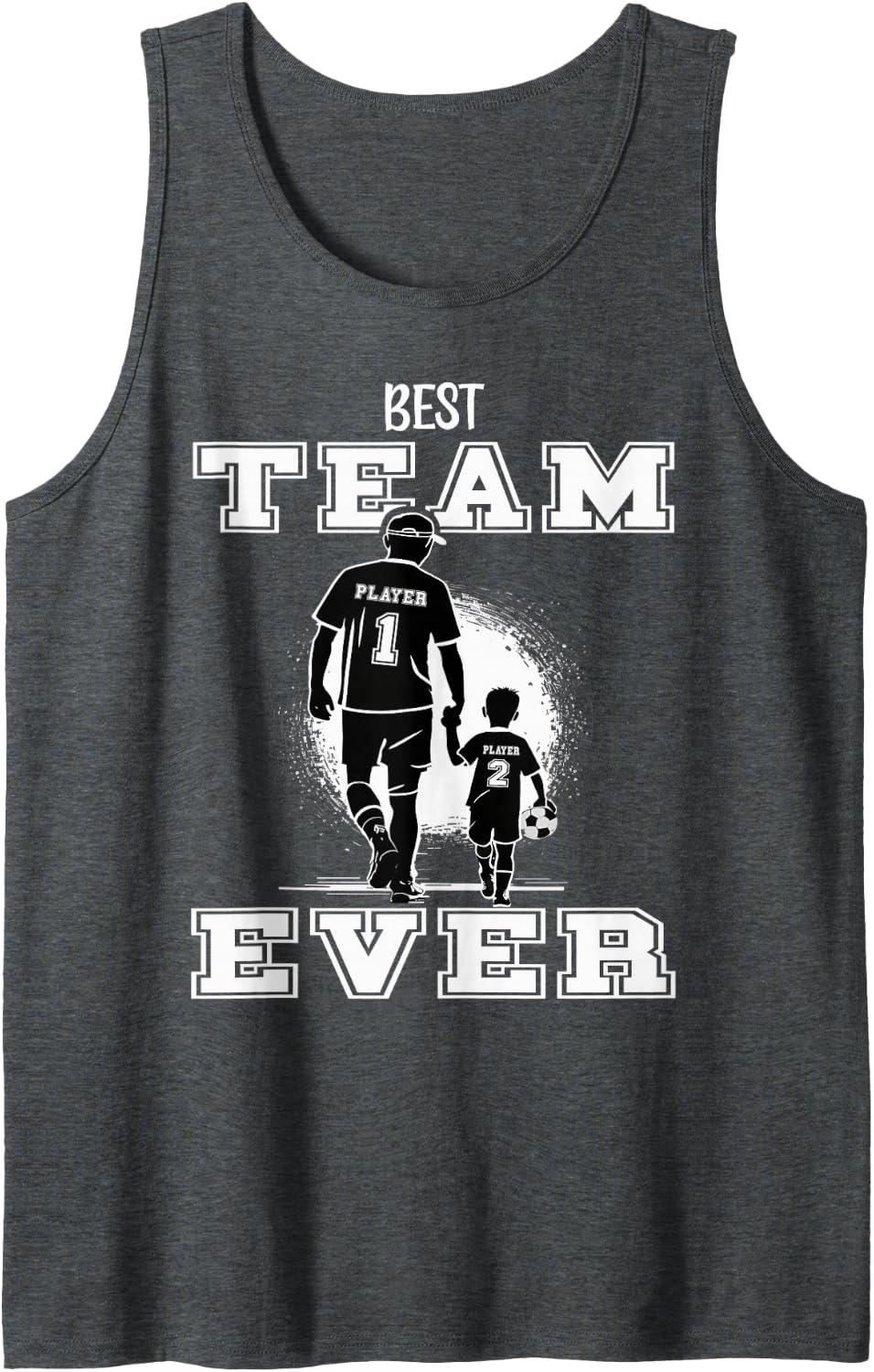 Mens Soccer Dad - Best Team Ever - Father's Day Tank Top - Dark Heather Grey