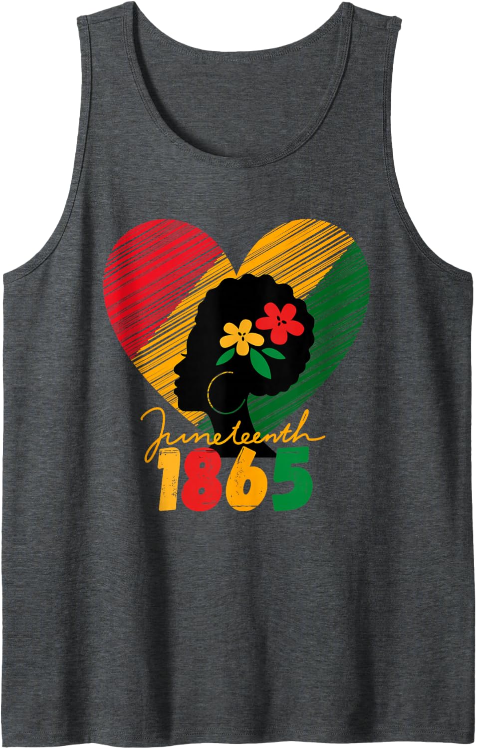 Juneteenth Black Women remembering My Ancestors Tank Top - Dark Heather Grey