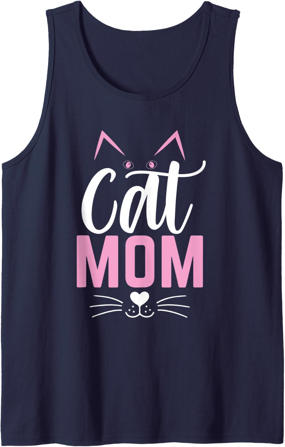 Cat Mom Catmom Cat Tank Top - Navy Blue