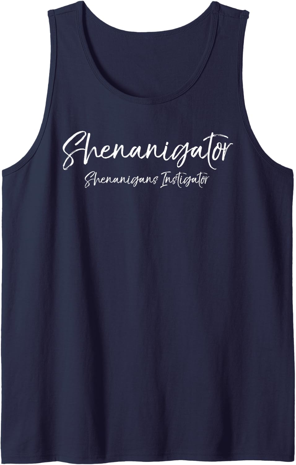 Shenanigator Quote Funny Pun Gift Shenanigans Instigator Tank Top - Navy Blue