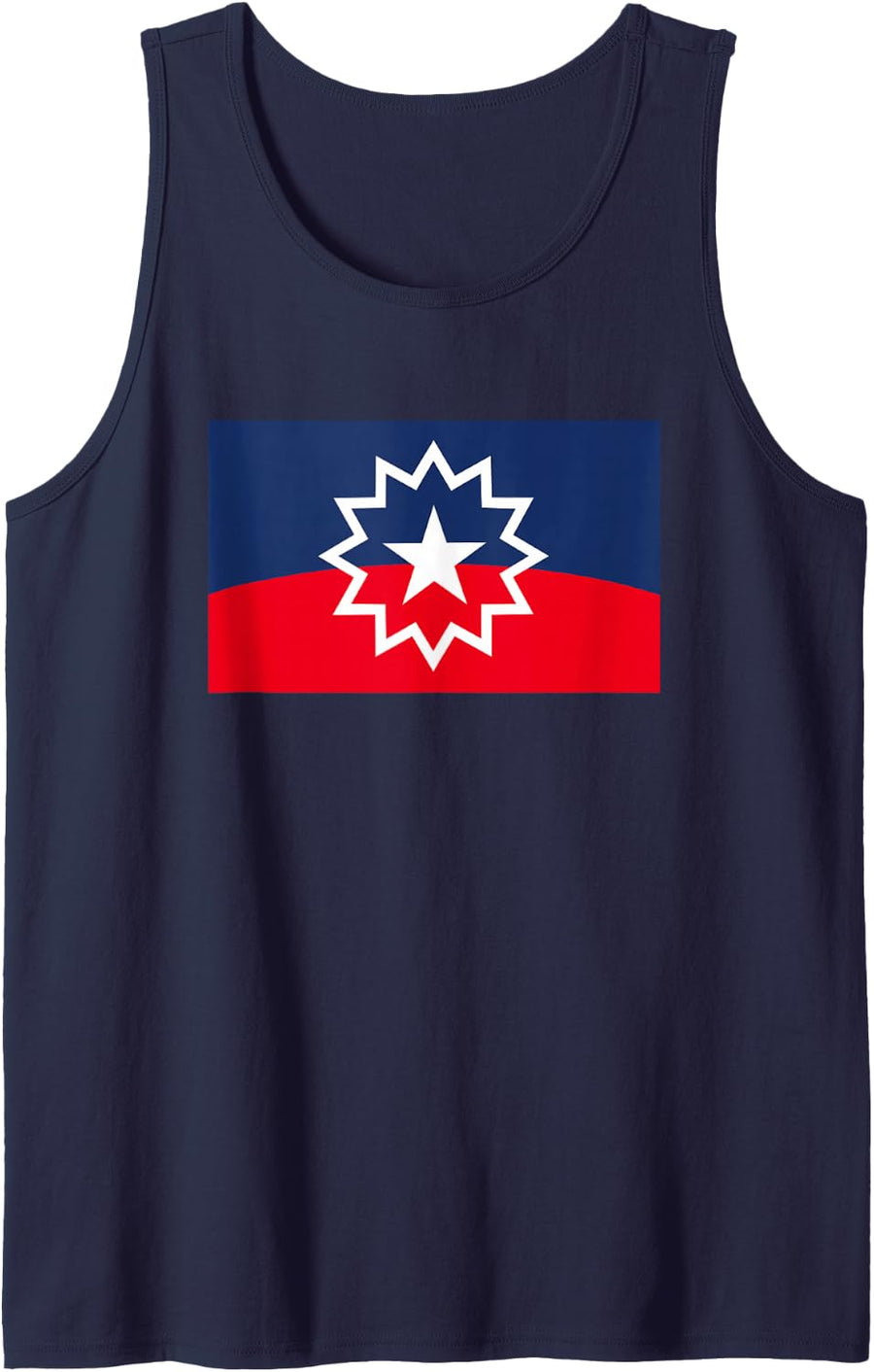 Juneteenth Freedom Flag Sleeveless Tank Top - Navy Blue