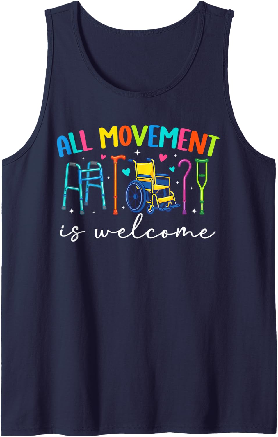 Physical Therapist Appreciation Month PT Therapist Sleeveless Tank Top - Navy Blue