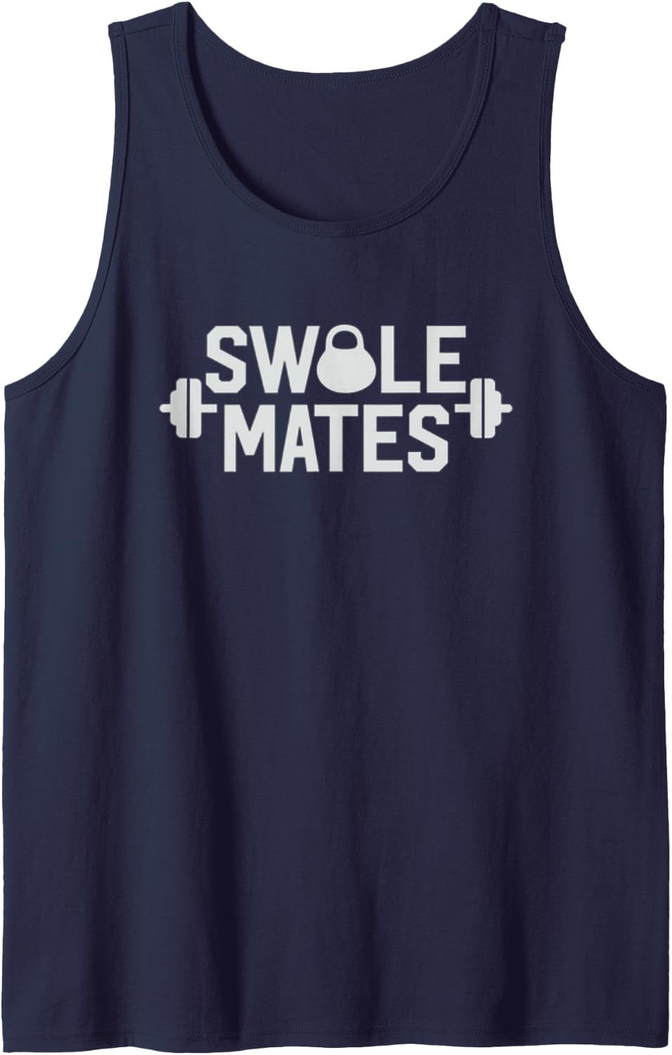 Swole Mates Swolemates Funny Couples Workout Gear Tank Top - Navy Blue