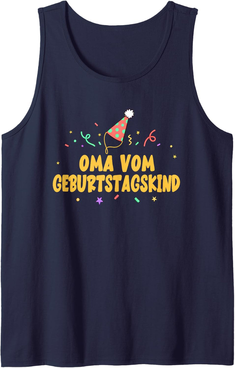 Oma vom Geburtstagskind Geburtstags Familien Set DE Sleeveless Tank Top - Navy Blue