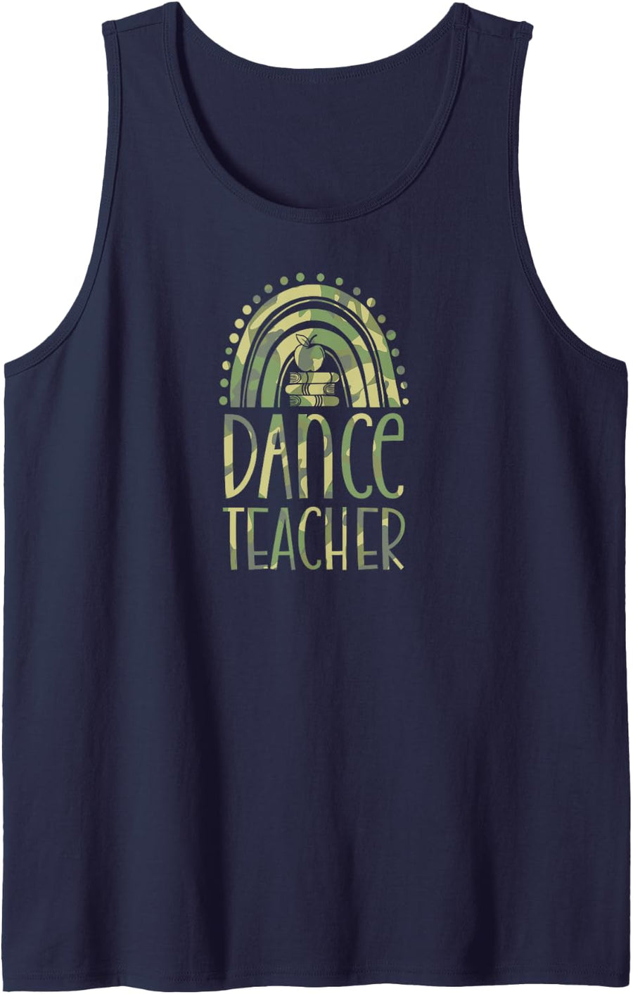 Dance Teacher Bohemian Rainbow Wholesome Aesthetic Sleeveless Tank Top - Navy Blue