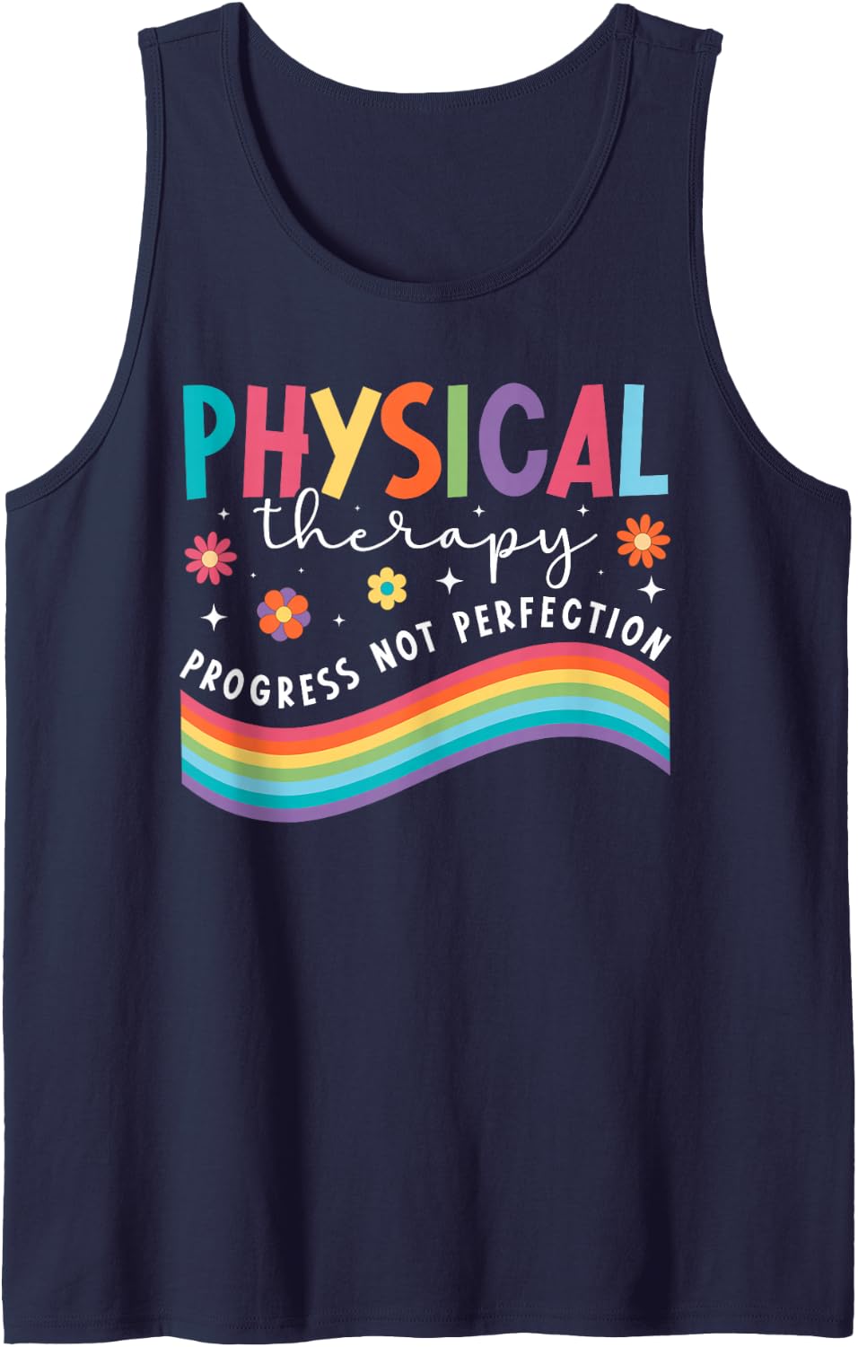 Physical Therapy PT Therapist Physical Therapist Sleeveless Tank Top - Navy Blue