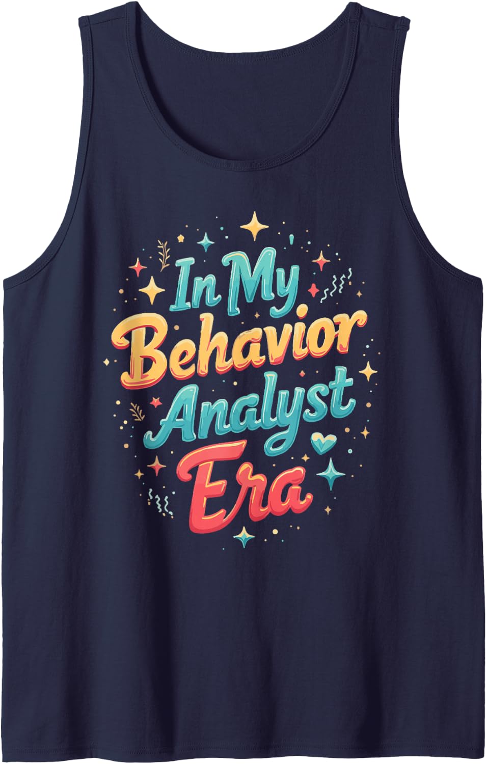 Behavior Analyst ABA Therapist in My Behavior Analyst Era Sleeveless Tank Top - Navy Blue