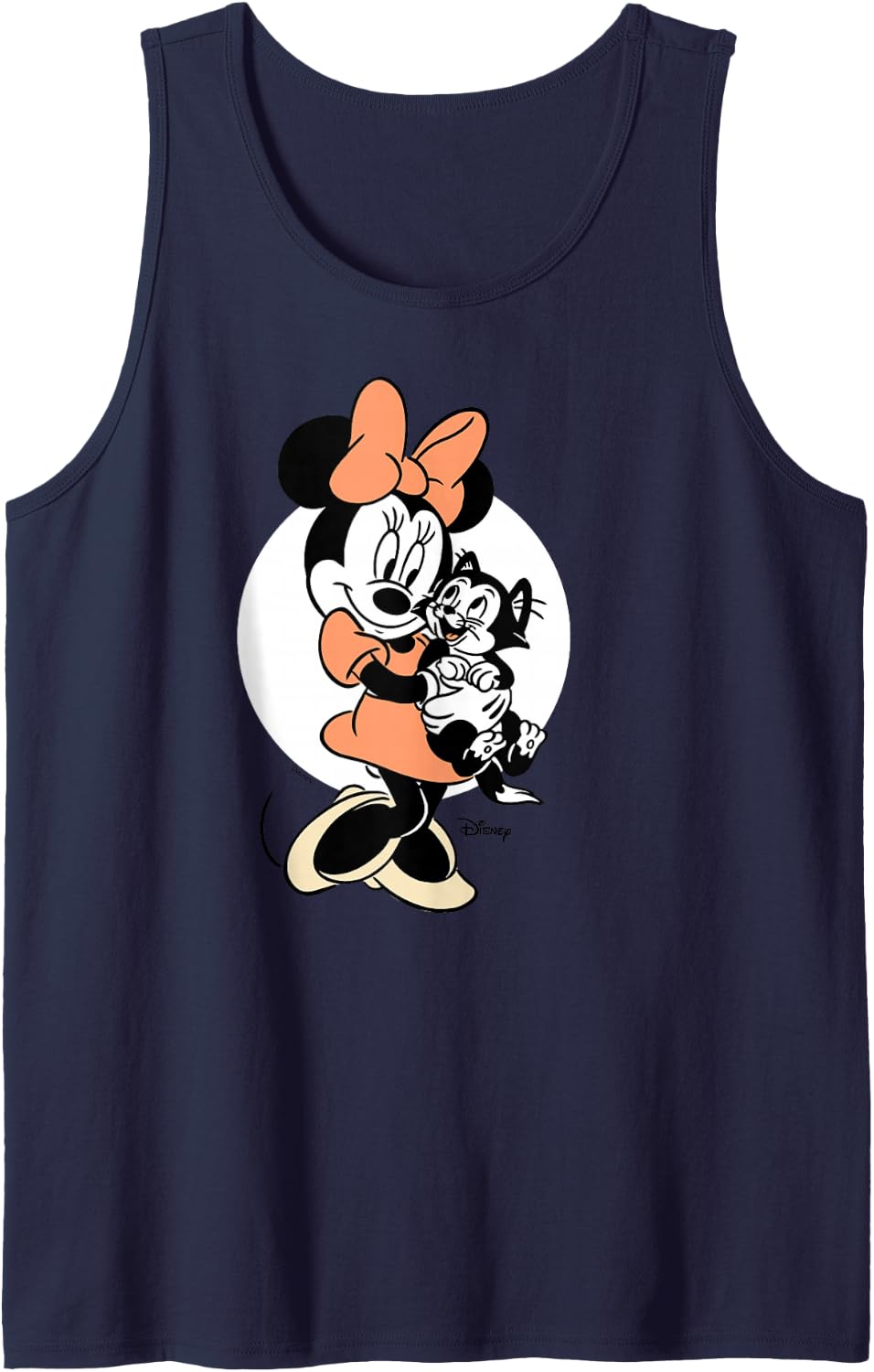 Minnie Mouse - Pinocchio Figaro Tuxedo Cat Tank Top - Navy Blue