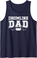 Men's Drumline Dad Proud Drumline Father Sleeveless Tank Top - Navy Blue