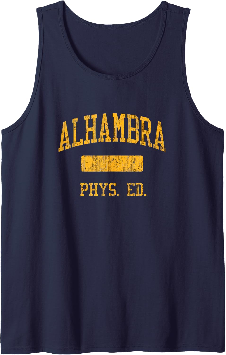 Alhambra High School HS Alhambra CA PHYS Ed Tank Top - Navy Blue