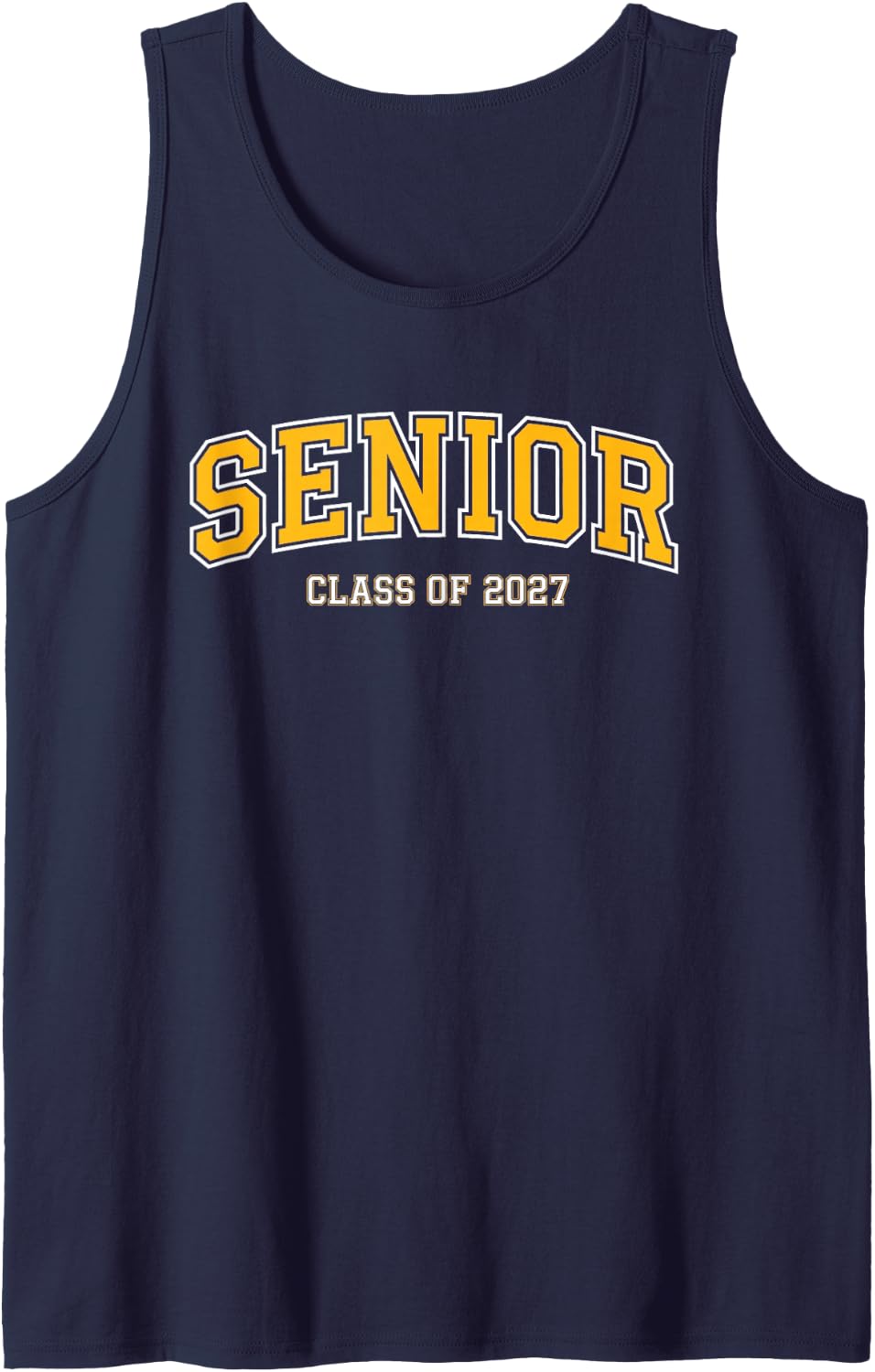 Senior Class of 2027 Varsity Graduation High School Sleeveless Tank Top - Navy Blue