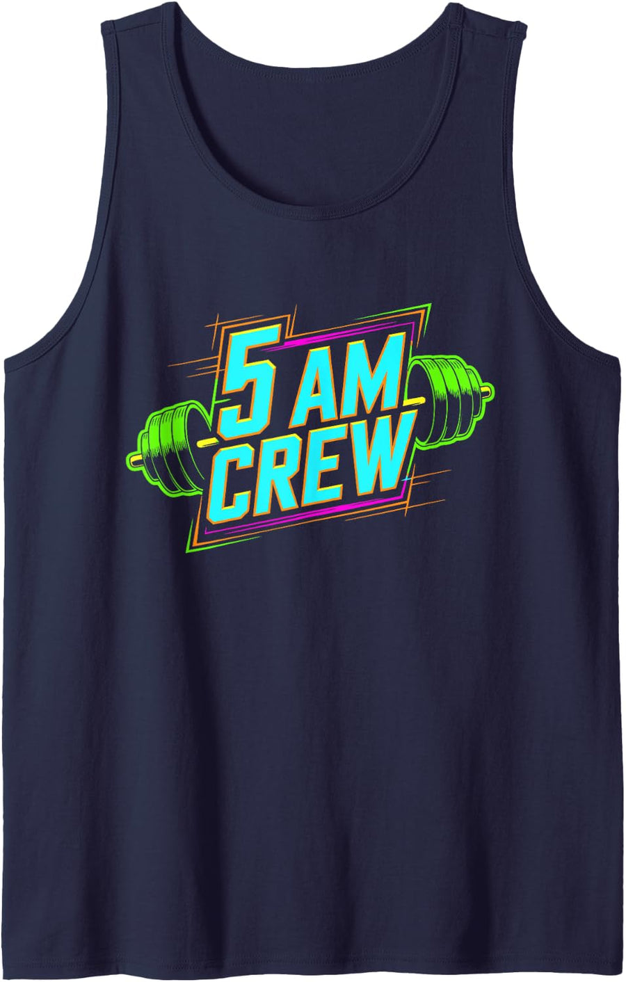 5 AM Crew, Gym Rat Gym Reaper, Funny Workout Exercise Tank Top - Navy Blue