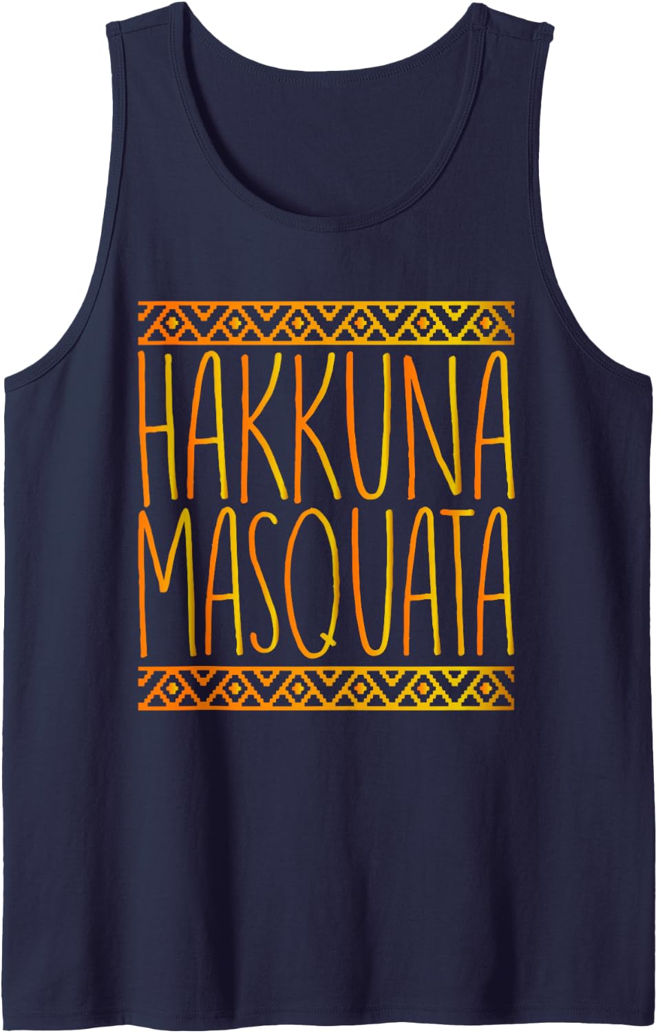 Hakuna Masquata It Means Great Booty Tank Top - Navy Blue
